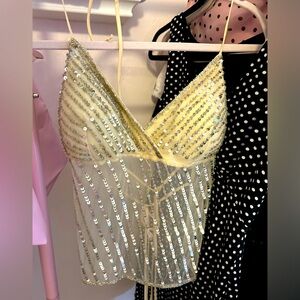 Vintage wet seal sequin top!
